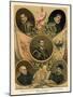 Famous Spanish Historical Figures of the 16th Century-null-Mounted Giclee Print