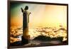 Famous Statue Of The Christ The Reedemer, In Rio De Janeiro, Brazil-Satori1312-Framed Art Print