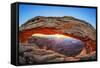 Famous Sunrise at Mesa Arch in Canyonlands National Park, Utah, USA-prochasson frederic-Framed Stretched Canvas