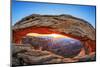 Famous Sunrise at Mesa Arch in Canyonlands National Park, Utah, USA-prochasson frederic-Mounted Photographic Print