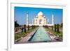 Famous Taj Mahal Mausoleum in in Bright Clear Day, Agra, India, UNESCO World Heritage Site - Archit-Mikhail Varentsov-Framed Photographic Print