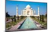 Famous Taj Mahal Mausoleum in in Bright Clear Day, Agra, India, UNESCO World Heritage Site - Archit-Mikhail Varentsov-Mounted Photographic Print