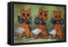 Famous Tenors-Louis Wain-Framed Stretched Canvas