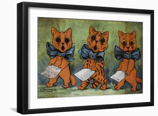 Famous Tenors-Louis Wain-Framed Giclee Print