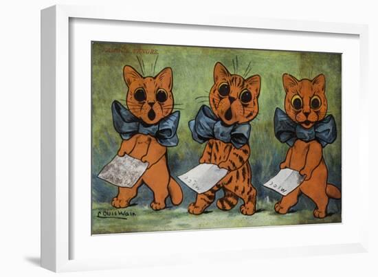 Famous Tenors-Louis Wain-Framed Giclee Print