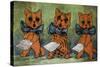 Famous Tenors-Louis Wain-Stretched Canvas