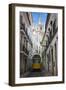 Famous Tram 28 Going Through the Old Quarter of Alfama, Lisbon, Portugal, Europe-Michael Runkel-Framed Photographic Print