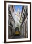 Famous Tram 28 Going Through the Old Quarter of Alfama, Lisbon, Portugal, Europe-Michael Runkel-Framed Photographic Print