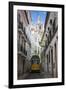 Famous Tram 28 Going Through the Old Quarter of Alfama, Lisbon, Portugal, Europe-Michael Runkel-Framed Photographic Print