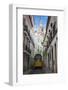 Famous Tram 28 Going Through the Old Quarter of Alfama, Lisbon, Portugal, Europe-Michael Runkel-Framed Photographic Print