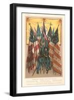 Famous Union Battle Flags-null-Framed Art Print