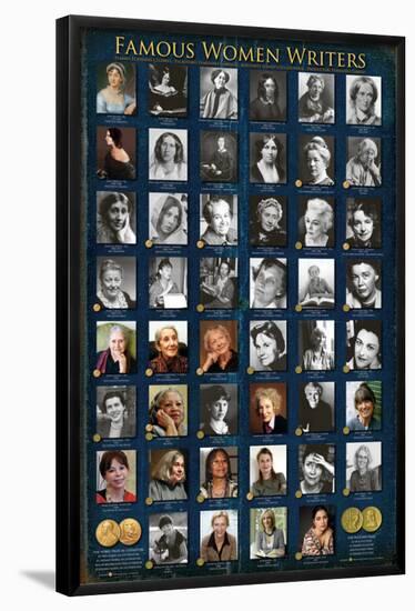 Famous Women Writers-null-Framed Poster