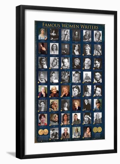 Famous Women Writers-null-Framed Art Print