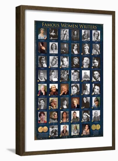 Famous Women Writers-null-Framed Art Print