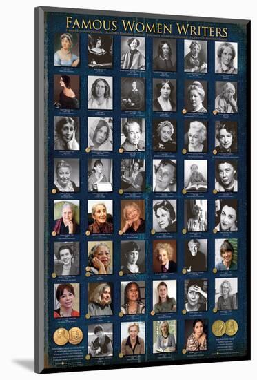 Famous Women Writers-null-Mounted Art Print