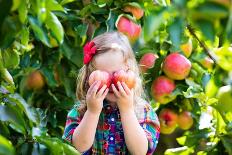 Little Girl in an Apple Garden-FamVeld-Photographic Print