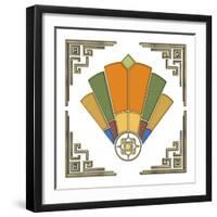 Fan 1 Frame 2-Art Deco Designs-Framed Giclee Print