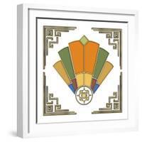 Fan 1 Frame 2-Art Deco Designs-Framed Giclee Print