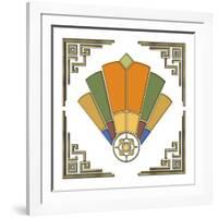 Fan 1 Frame 2-Art Deco Designs-Framed Giclee Print