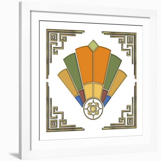 Fan 1 Frame 2-Art Deco Designs-Framed Giclee Print