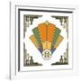 Fan 1 Frame 2-Art Deco Designs-Framed Giclee Print