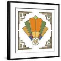 Fan 1 Frame 2-Art Deco Designs-Framed Giclee Print