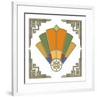 Fan 1 Frame 2-Art Deco Designs-Framed Giclee Print