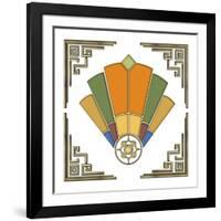 Fan 1 Frame 2-Art Deco Designs-Framed Giclee Print