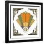 Fan 1 Frame 2-Art Deco Designs-Framed Giclee Print