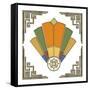 Fan 1 Frame 2-Art Deco Designs-Framed Stretched Canvas