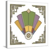 Fan 2 Frame 2-Art Deco Designs-Stretched Canvas