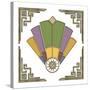 Fan 2 Frame 2-Art Deco Designs-Stretched Canvas