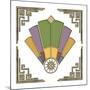 Fan 2 Frame 2-Art Deco Designs-Mounted Giclee Print