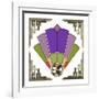 Fan 3 Frame 2-Art Deco Designs-Framed Giclee Print