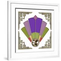 Fan 3 Frame 2-Art Deco Designs-Framed Giclee Print