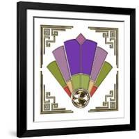 Fan 3 Frame 2-Art Deco Designs-Framed Giclee Print