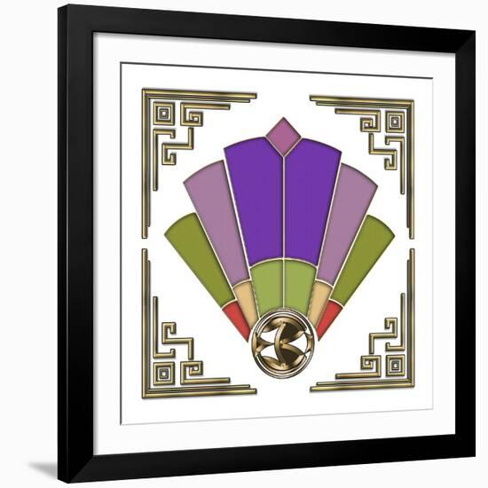 Fan 3 Frame 2-Art Deco Designs-Framed Giclee Print