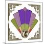 Fan 3 Frame 2-Art Deco Designs-Mounted Giclee Print