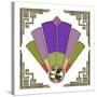 Fan 3 Frame 2-Art Deco Designs-Stretched Canvas