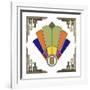 Fan 4  Frame 2-Art Deco Designs-Framed Giclee Print