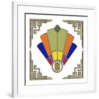 Fan 4  Frame 2-Art Deco Designs-Framed Giclee Print