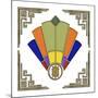 Fan 4  Frame 2-Art Deco Designs-Mounted Giclee Print