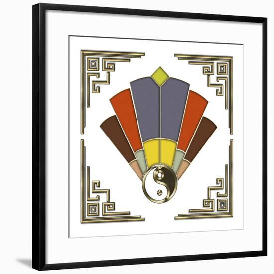 Fan 5 Frame 2-Art Deco Designs-Framed Giclee Print