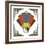 Fan 5 Frame 2-Art Deco Designs-Framed Giclee Print