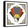 Fan 5 Frame 2-Art Deco Designs-Framed Stretched Canvas