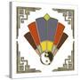 Fan 5 Frame 2-Art Deco Designs-Stretched Canvas
