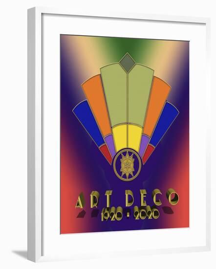 Fan 7A 3D Title-Art Deco Designs-Framed Giclee Print