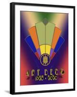 Fan 7A 3D Title-Art Deco Designs-Framed Giclee Print