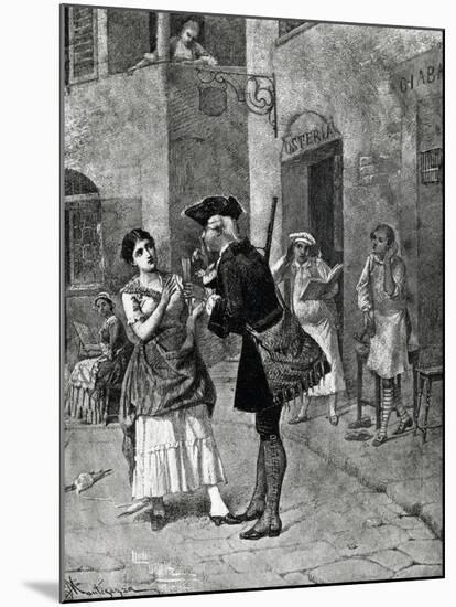 Fan, Act I, Scene Iv of Comedy-Carlo Goldoni-Mounted Giclee Print