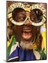 Fan Celebrates in Durban, South Africa During 100-Day Count Down Celebrations to the Fifa World Cup-null-Mounted Photographic Print